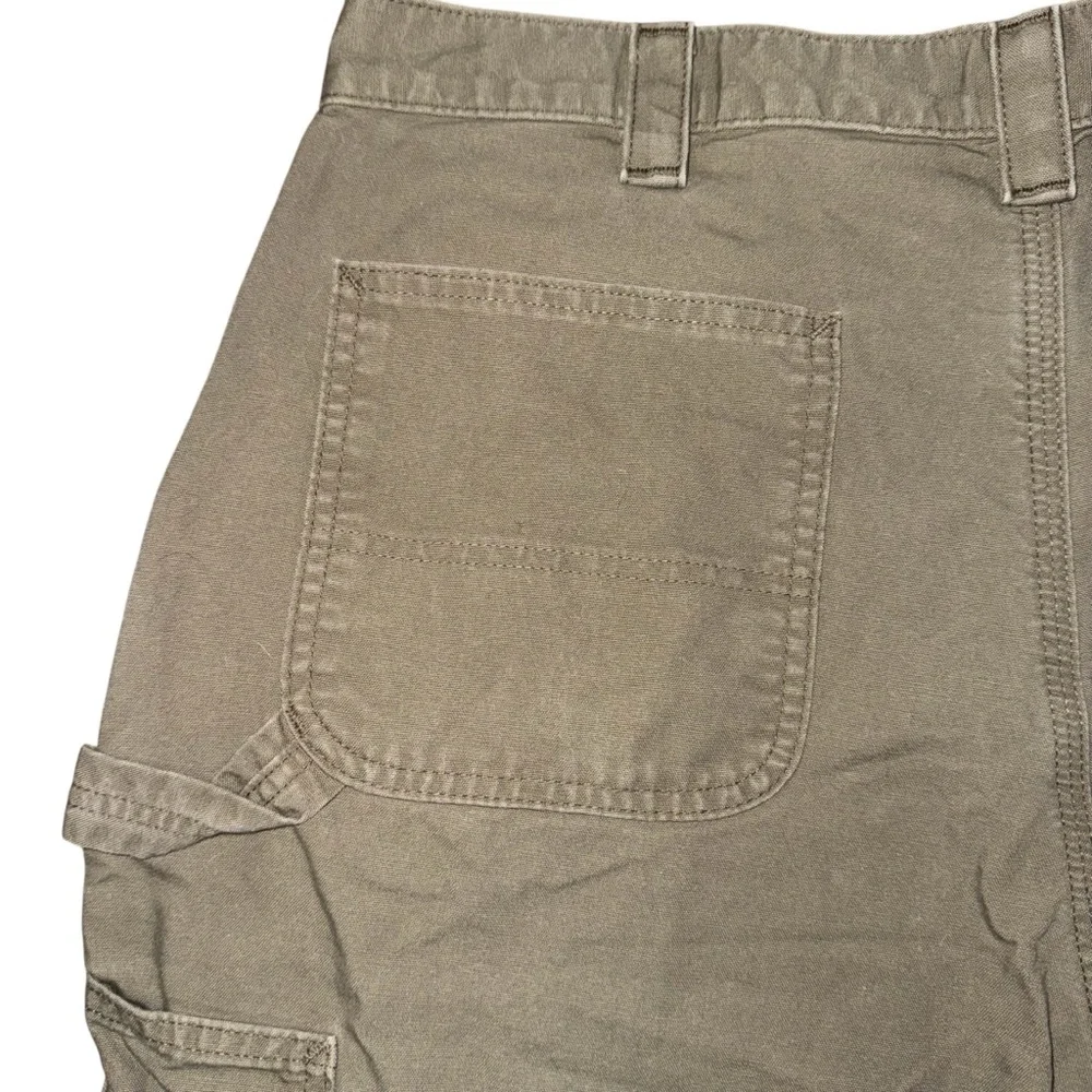 Carhartt B147 LBR Original Fit Canvas Work Shorts Khaki Green Men’s Sz 38
